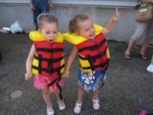 Twins Josie and Bea loved their boat trip.